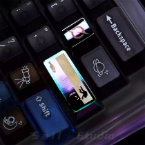 Interstellar Metal Artisan Keycaps for Mechanical Gaming Keyboard